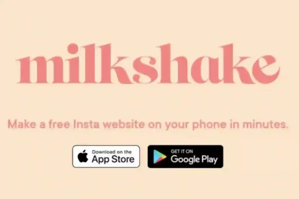 Aplikasi milkshake untuk untuk membangun situs web sederhana pada perangkat.