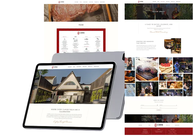 CÁRNE Ristorante: Website Development